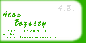 atos bozsity business card